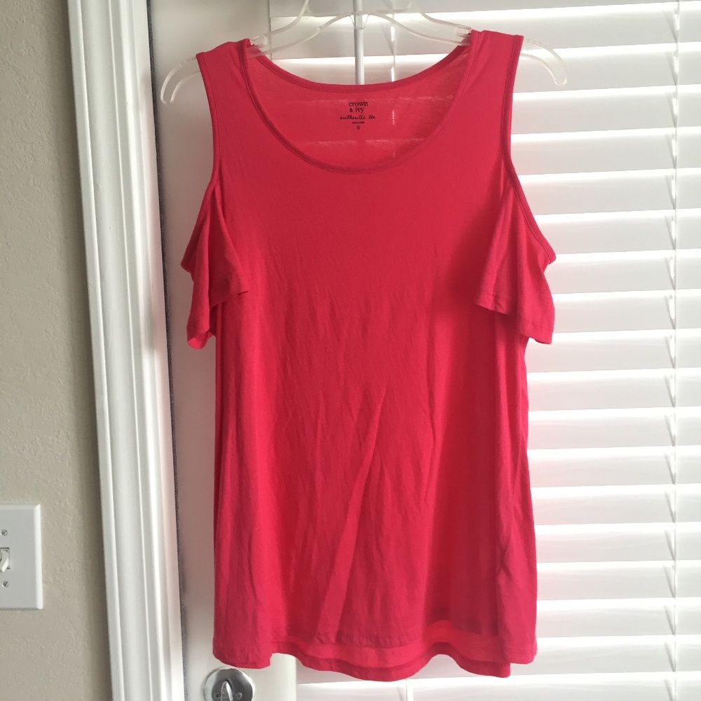 Pink Cold Shoulder T-shirt, size S